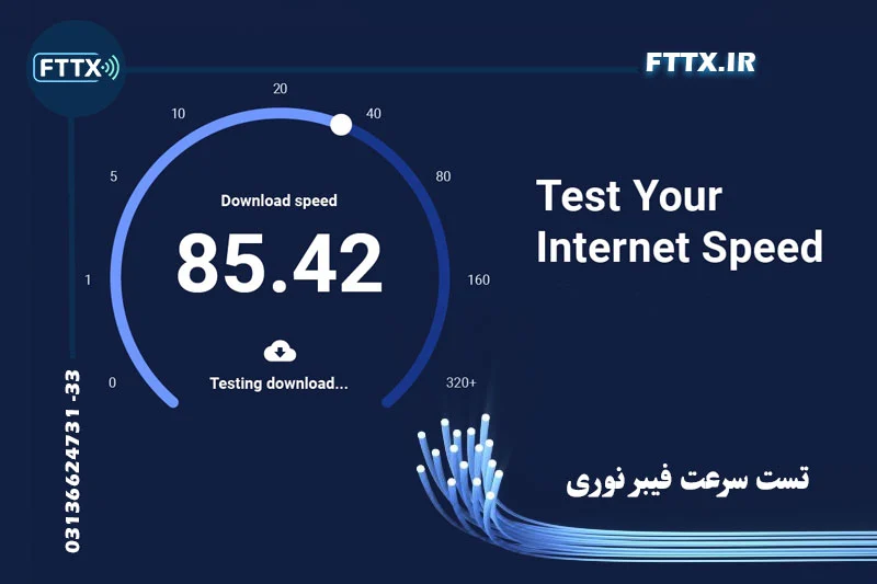 تست سرعت فیبر نوری